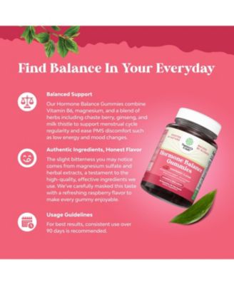 Hormone Balance Gummies for Women | PMS Gummies and Cycle Support Supplements | Vitamin B6, Raspberry Flavor | 60ct