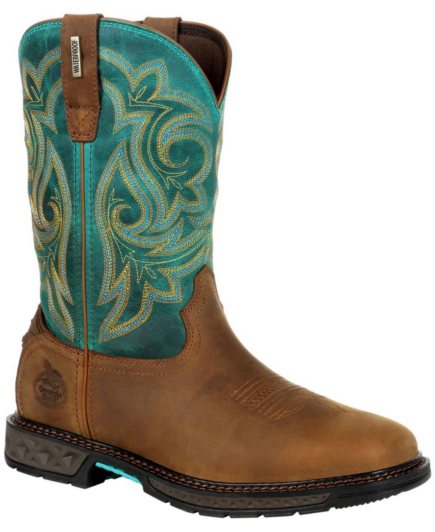 Женские ботинки GEORGIA BOOT Carbo-Tec LT Steel Toe Waterproof Pull-On, цвет: Коричневый — фото 1