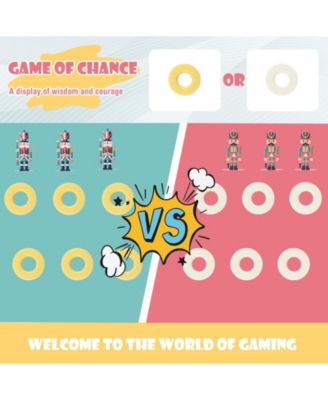 4-in-a-Row Connect Game with Basketball Hoop and Toss Ring