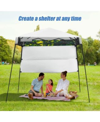 7 x 7 Feet Pop-up Canopy Tent with Carry Bag and 4 Stakes