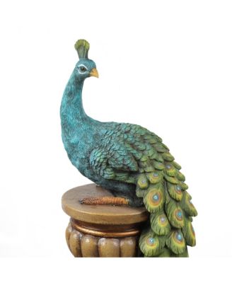 Resin Pedestal Peacock and Urns Outdoor Fountain