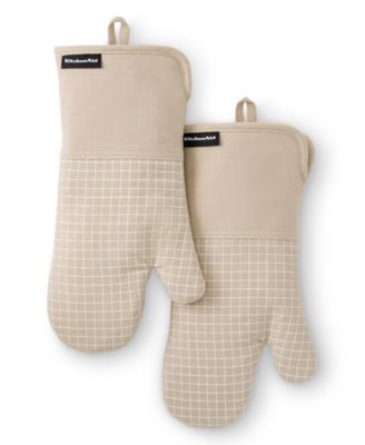 Gourmet Series Gridlines Oven Mitts Set, Pack of 2