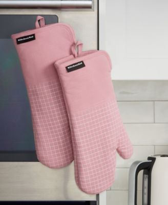 Gourmet Series Gridlines Oven Mitts Set, Pack of 2