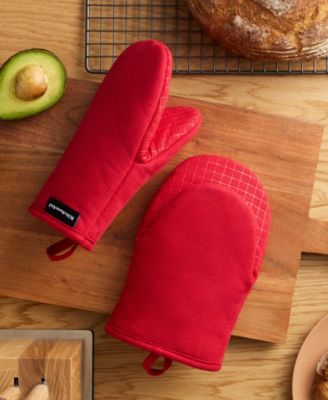 Gourmet Series Gridlines Mini Oven Mitts Set, Pack of 2