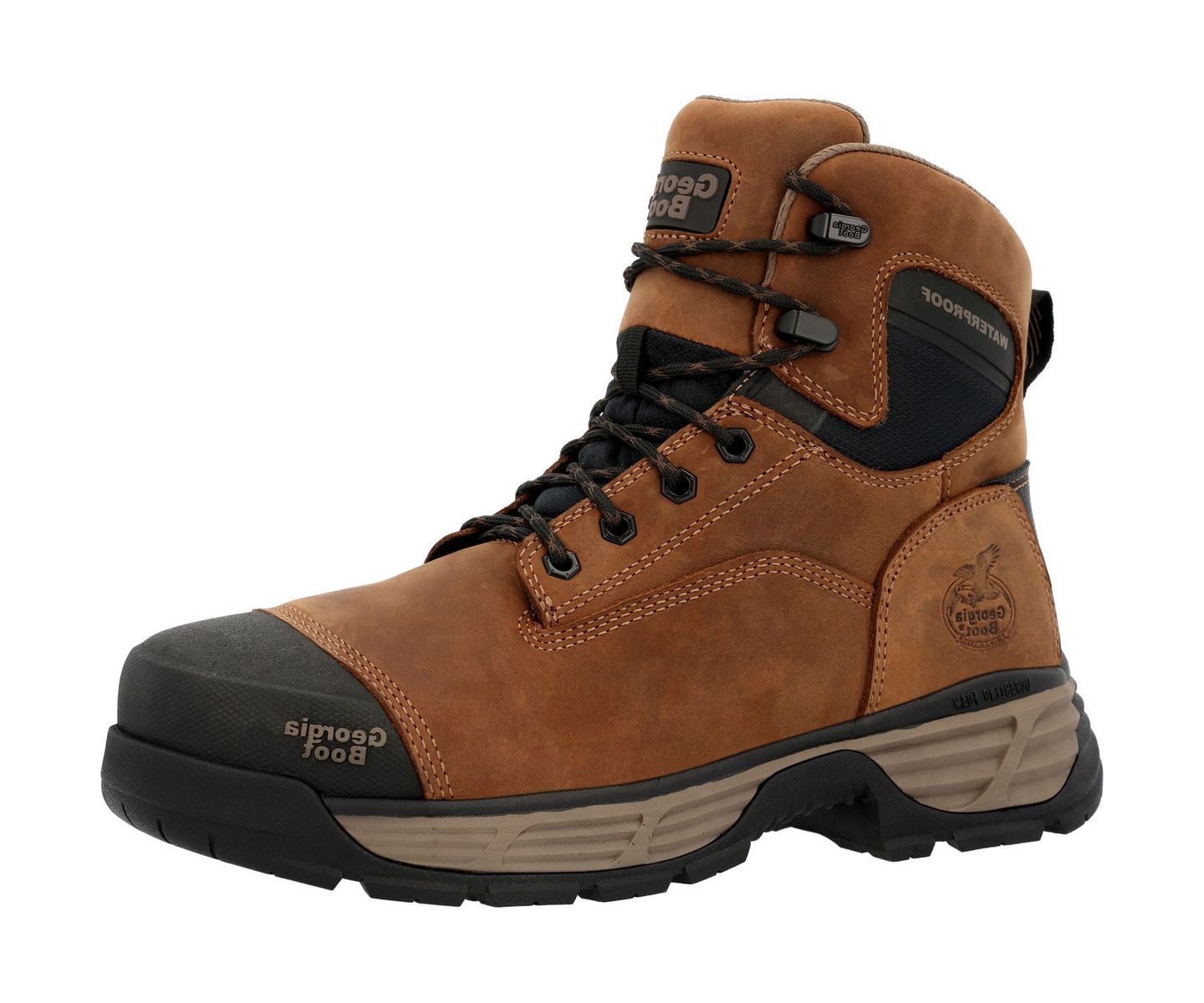 Мужские ботинки GEORGIA BOOT Durablend Edge 6" Waterproof Alloy Toe Work Boot, цвет: Коричневый — фото 9