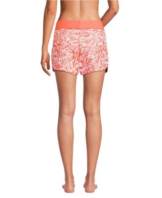 Women's 3" Quick Dry Elastic Waist Board Shorts Swim Cover-up Shorts with Panty