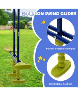 3-in-1 Outdoor Swing Set for Kids Aged 3 to 10