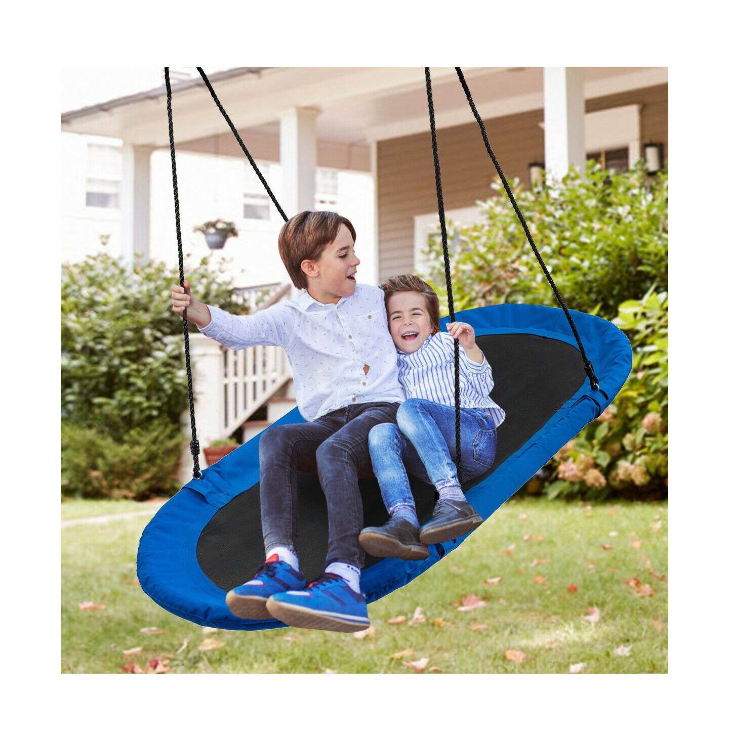 Детские игрушки Mecale Saucer Surf 60" Adjustable Swing Set, 700-lb Capacity, Ages 3+, цвет: Синий — фото 10