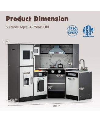 Kids Corner Pretend Kitchen Playset with Separated Washing Basin