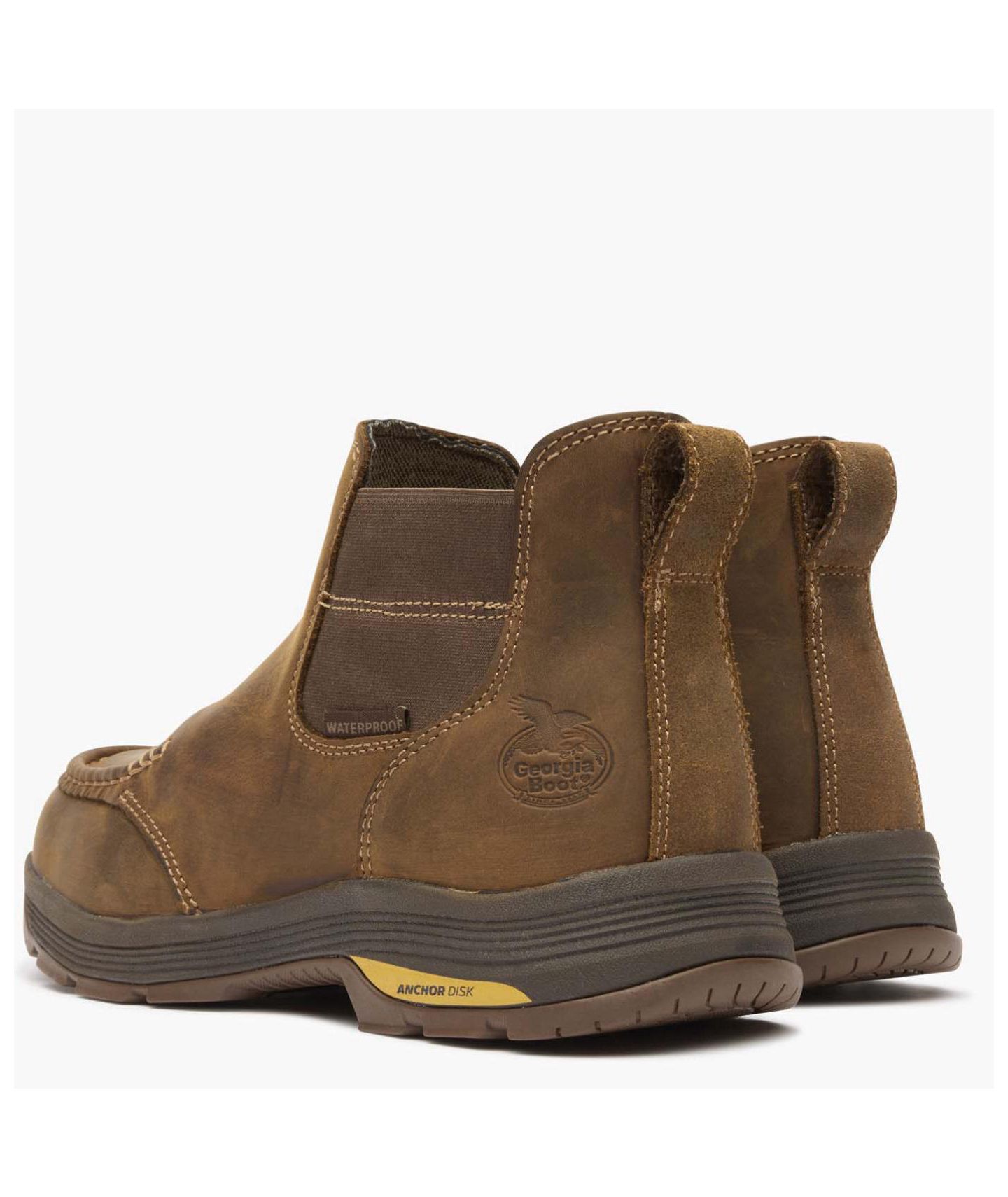 Мужские ботинки GEORGIA BOOT Athens SuperLyte Waterproof Work Chelsea Boot, цвет: Коричневый — фото 6