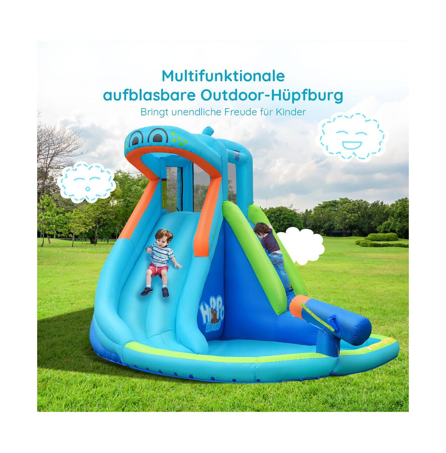 Детская игрушка Mecale Inflatable Water Pool with Splash and Slide, цвет: Синий — фото 6