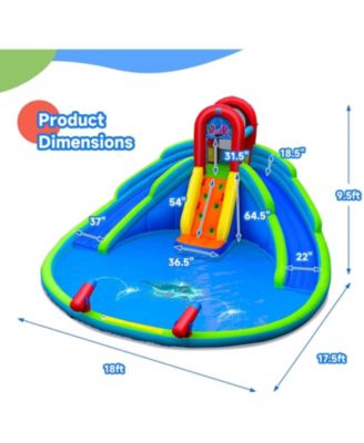 Inflatable Water Park Waterslide for Kids Backyard with 780W Air Blower