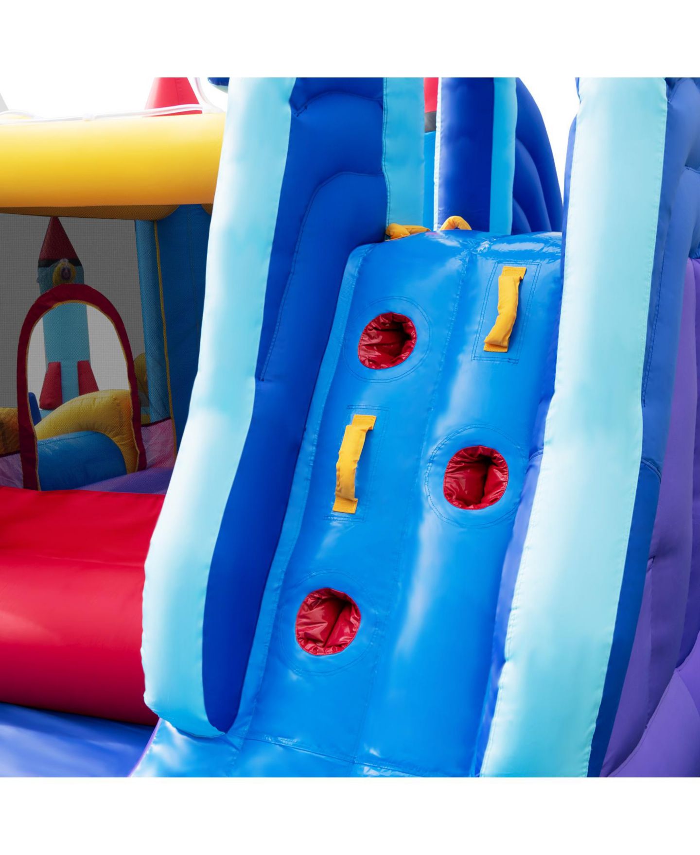 Детская игрушка Mecale Rocket Theme Inflatable Water Slide Park, цвет: Синий — фото 7