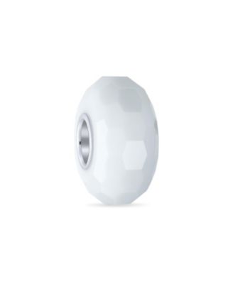 Faceted Murano Glass Charm Bead with Sterling Silver Core