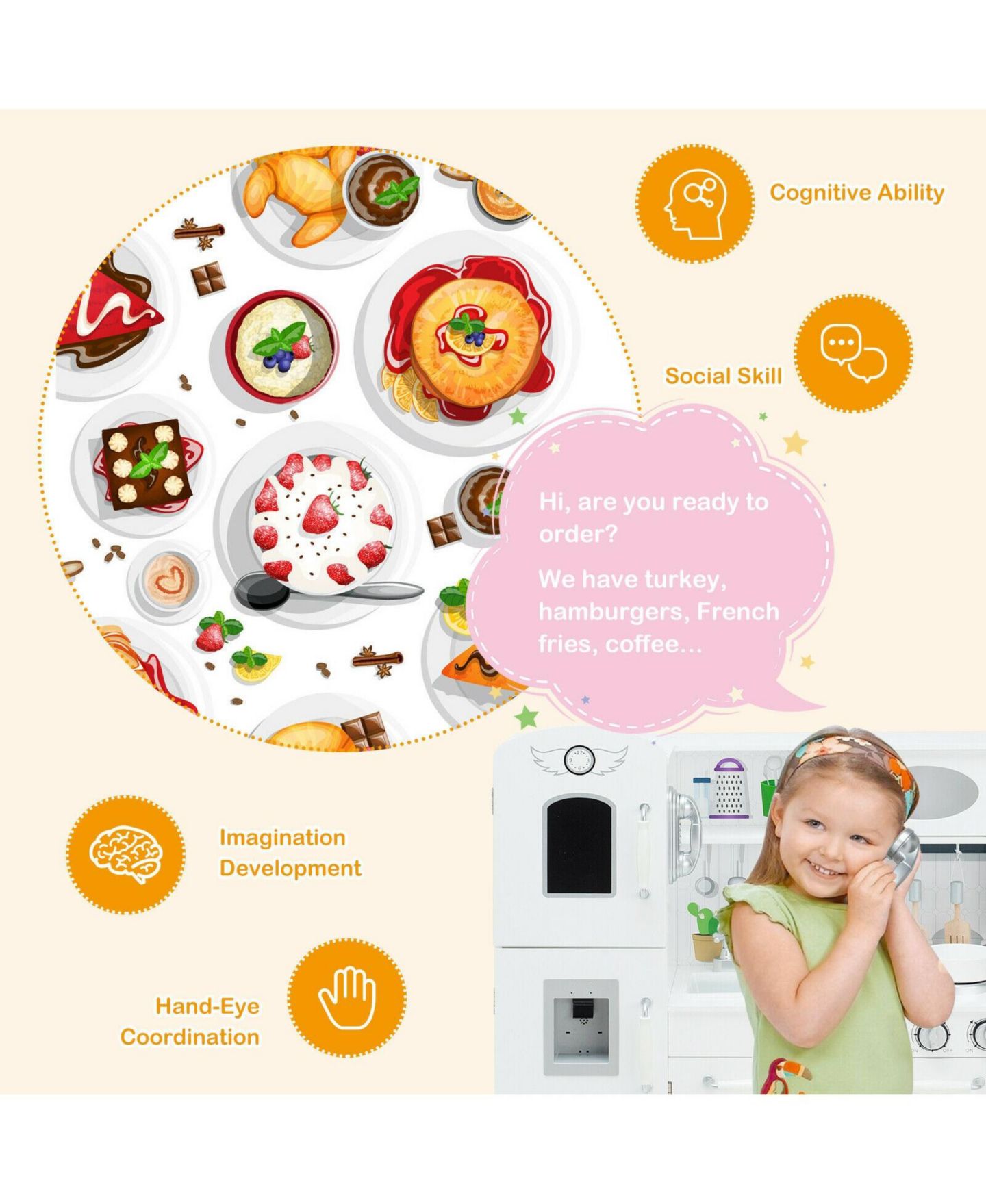 Детские игрушки Mecale Water Dispenser with Lights and Sound Play Kitchen Set, Ages 3+, цвет: Серый — фото 11
