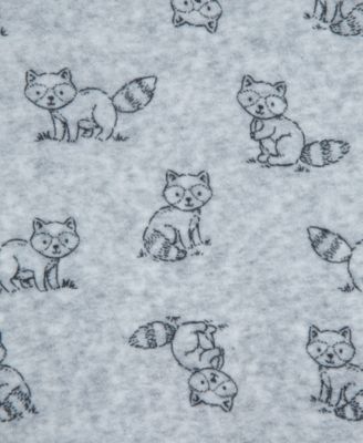 Baby Boys Raccoon-Print Footed Coverall