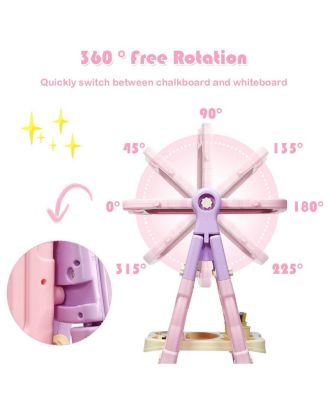 Height Adjustable Kids Art Easel Magnetic Double-Sided Board