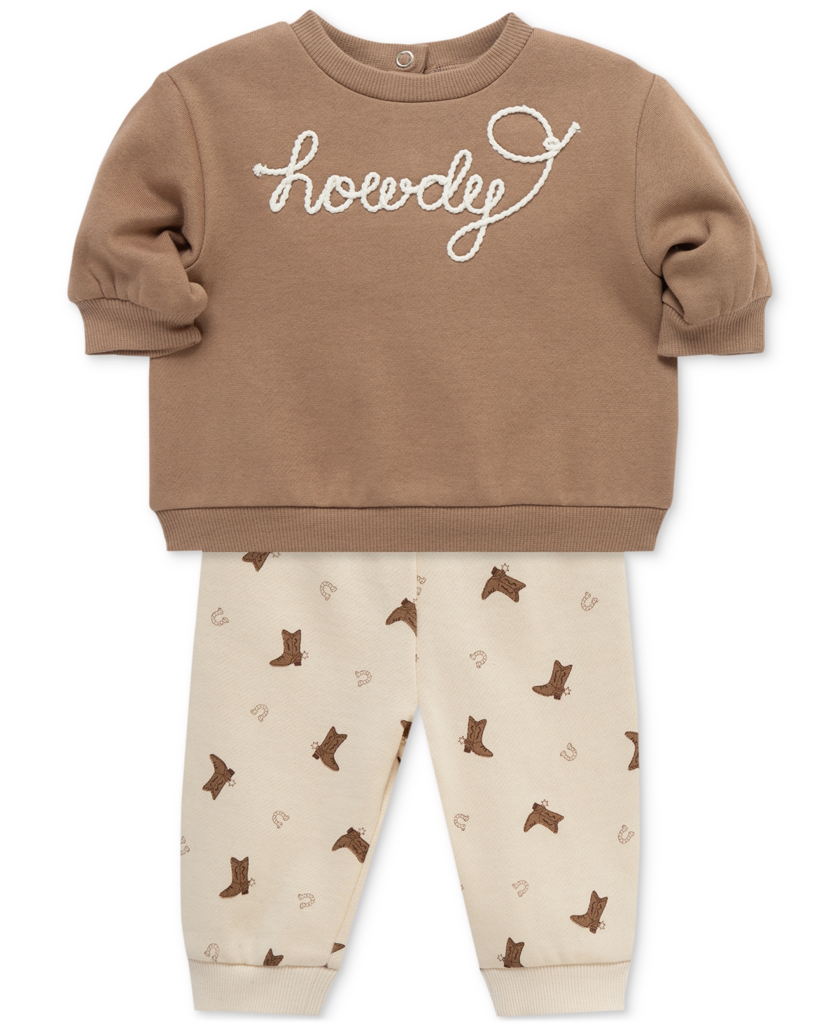 Focus Kids Baby Girls Wild West Sweatshirt & Jogger Pants, 2 Piece Set