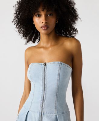 Women's Isla Strapless Denim Midi Dress