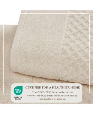 Quick-Drying Cotton Diamond Waffle Textured 4-Piece Bath Towel Set