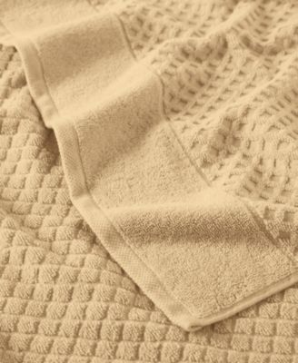 Quick-Drying Cotton Diamond Waffle Textured 2-Piece Oversized Bath Sheet, 68" x 35"