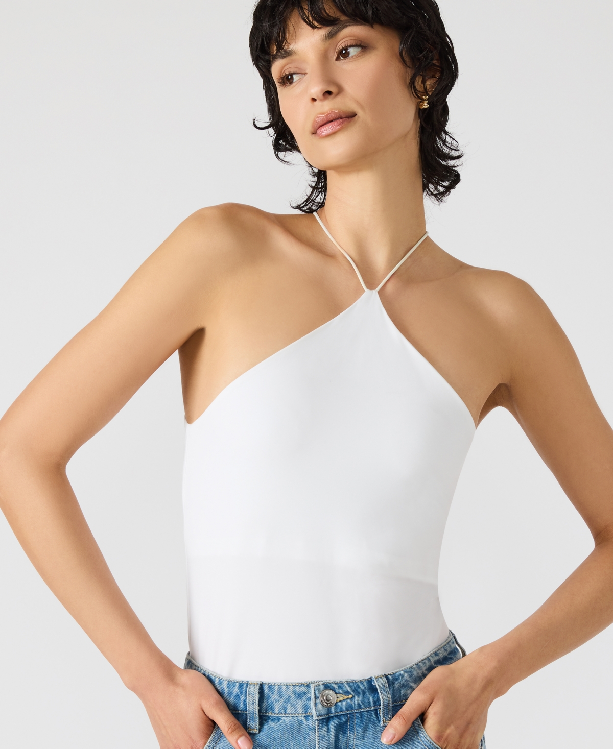 Steve Madden Linnie Halter Top In White