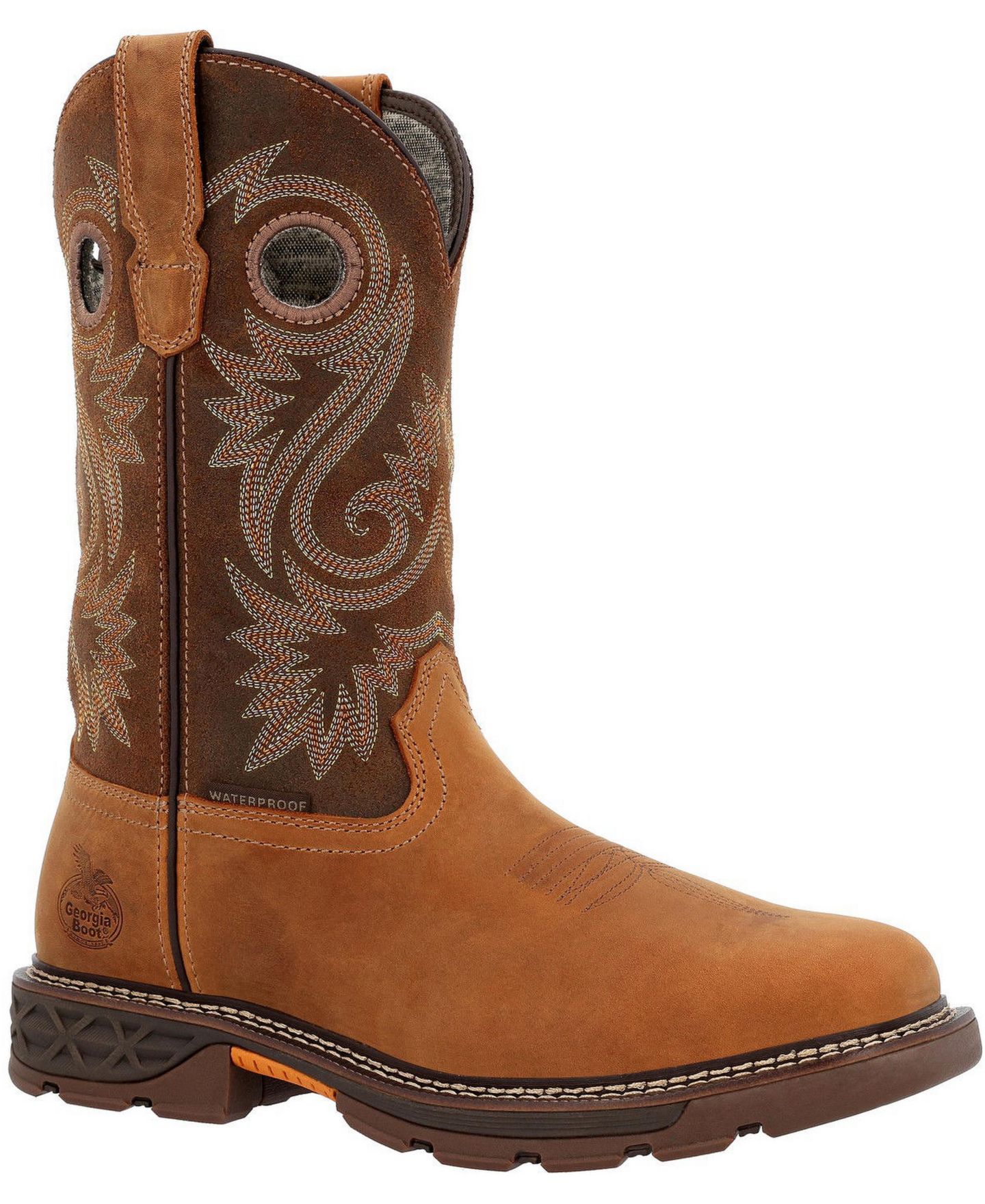 Мужские ботинки GEORGIA BOOT Carbo-Tec FLX Alloy Toe Waterproof Pull-on Work, цвет: Коричневый — фото 1