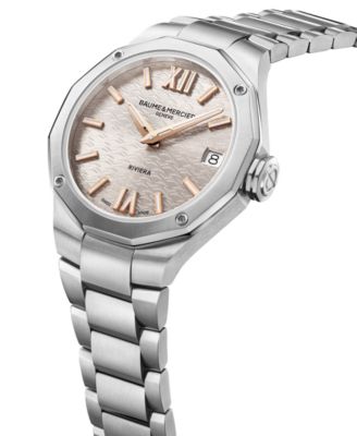 Women's Swiss Riviera Stainless Steel Bracelet Watch 33mm