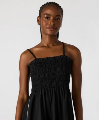 Women's Kit Smocked Side-Striped Midi Dress