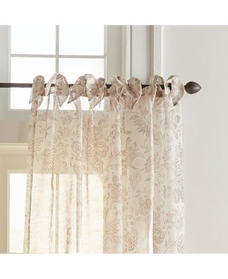 Westport Floral Tie-Top Sheer Window Curtain