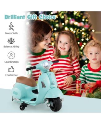 Licensed Vespa Kids Ride on Motorcycle with LED Headlight and Horn Sound