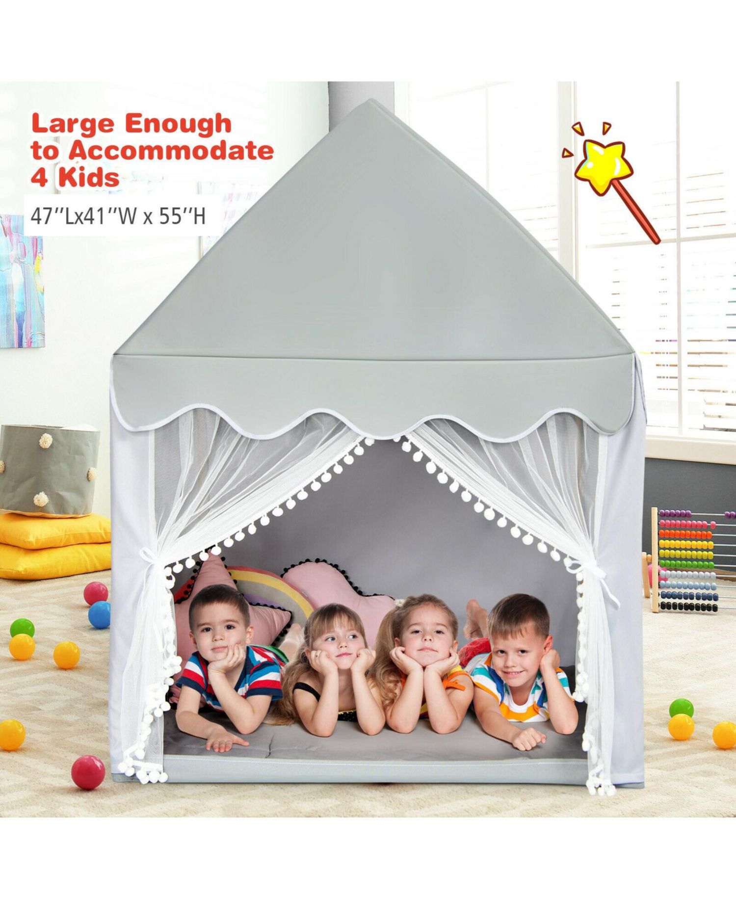 Large Fairy Tent Playhouse with Mat