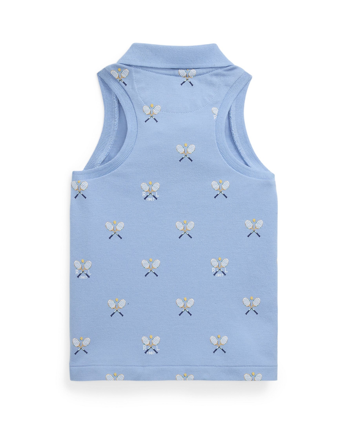 Polo Ralph Lauren Ralph Lauren Tennis-print Mesh Sleeveless Polo Shirt