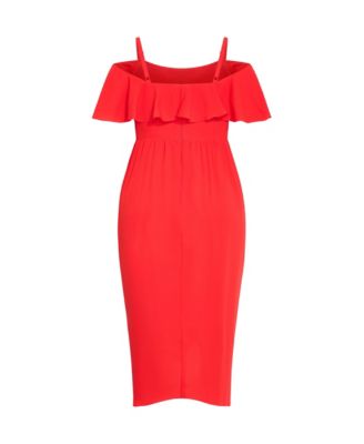 Women's Flirtation Drape Midi Dress