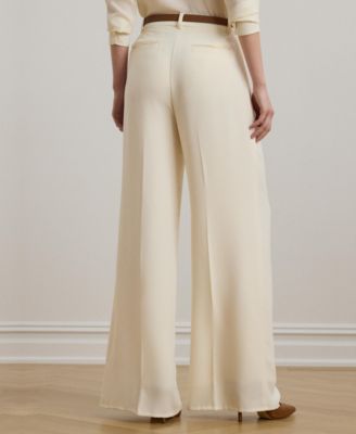 Women's Double-Faced Georgette Wide-Leg Pants
