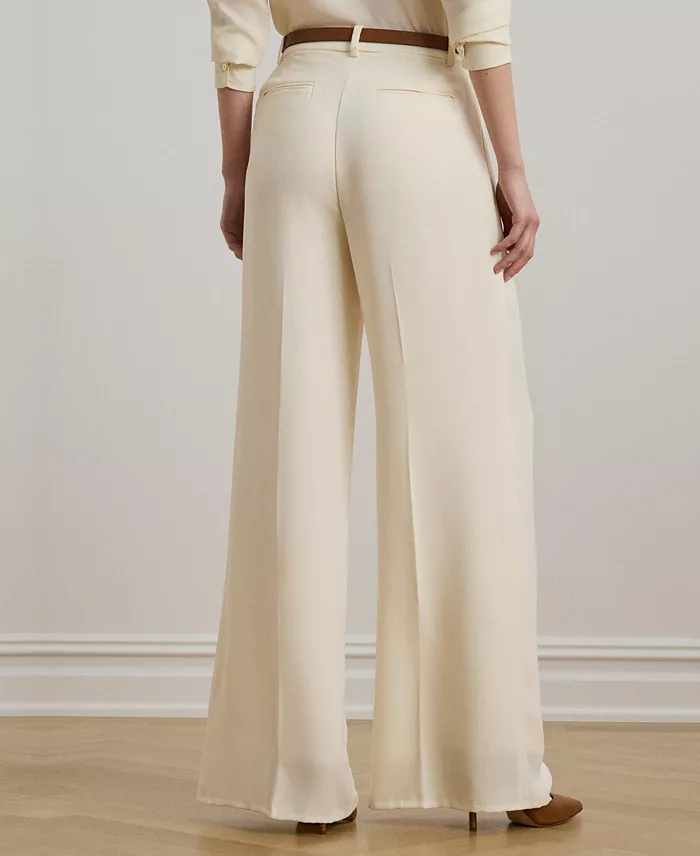 Women's Double-Faced Georgette Wide-Leg Pants - thumbnail 10