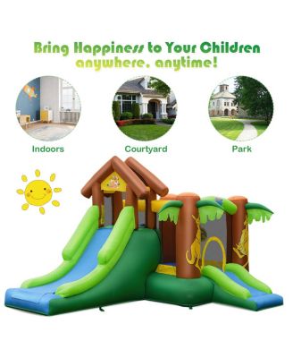 Kids Inflatable Jungle Bounce House Castle including Bag without Blower