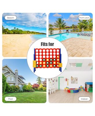 4-to-Score Giant Game Set with 42 Jumbo Rings and Quick-Release Slider