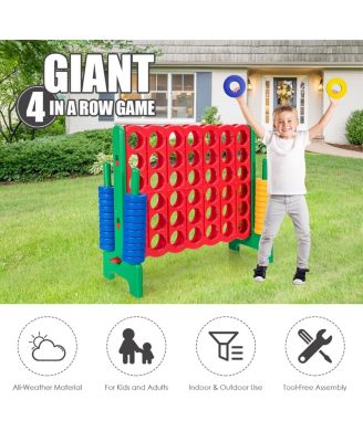 4-to-Score Giant Game Set with 42 Jumbo Rings and Quick-Release Slider