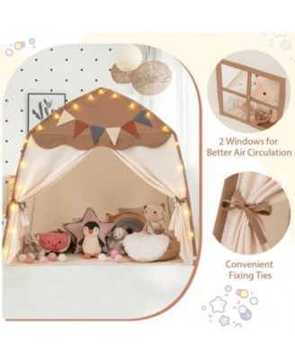 Kids Play Tent Bed Tent with String Lights Extra Large Playhouse Tent