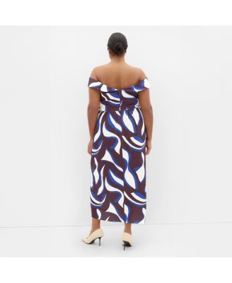 Women's Claire Print Off Shoulder Dress