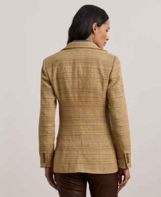 Women's Herringbone Linen-Blend Tweed Blazer