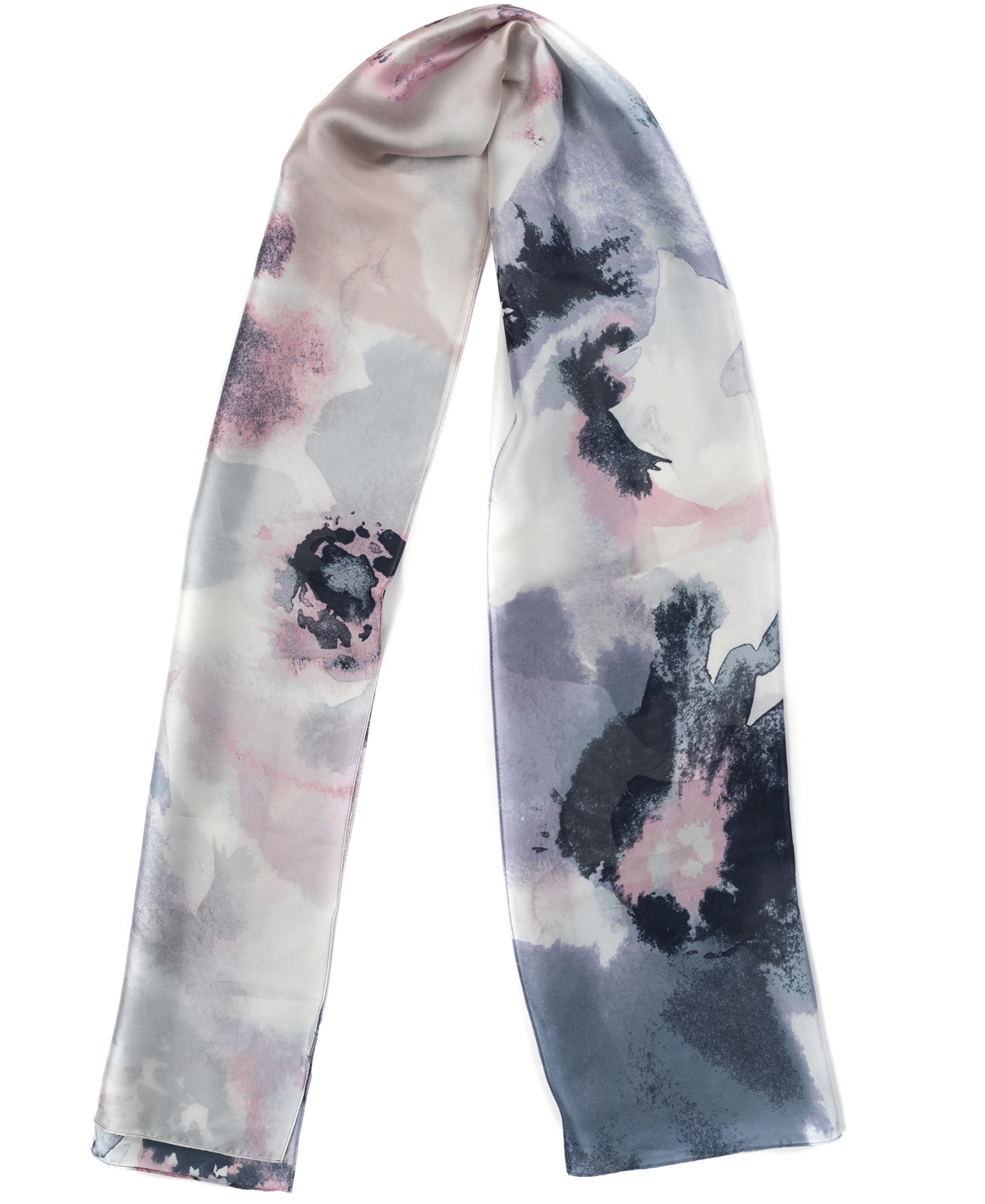 Ink Bloom Oblong Scarf - Neutral