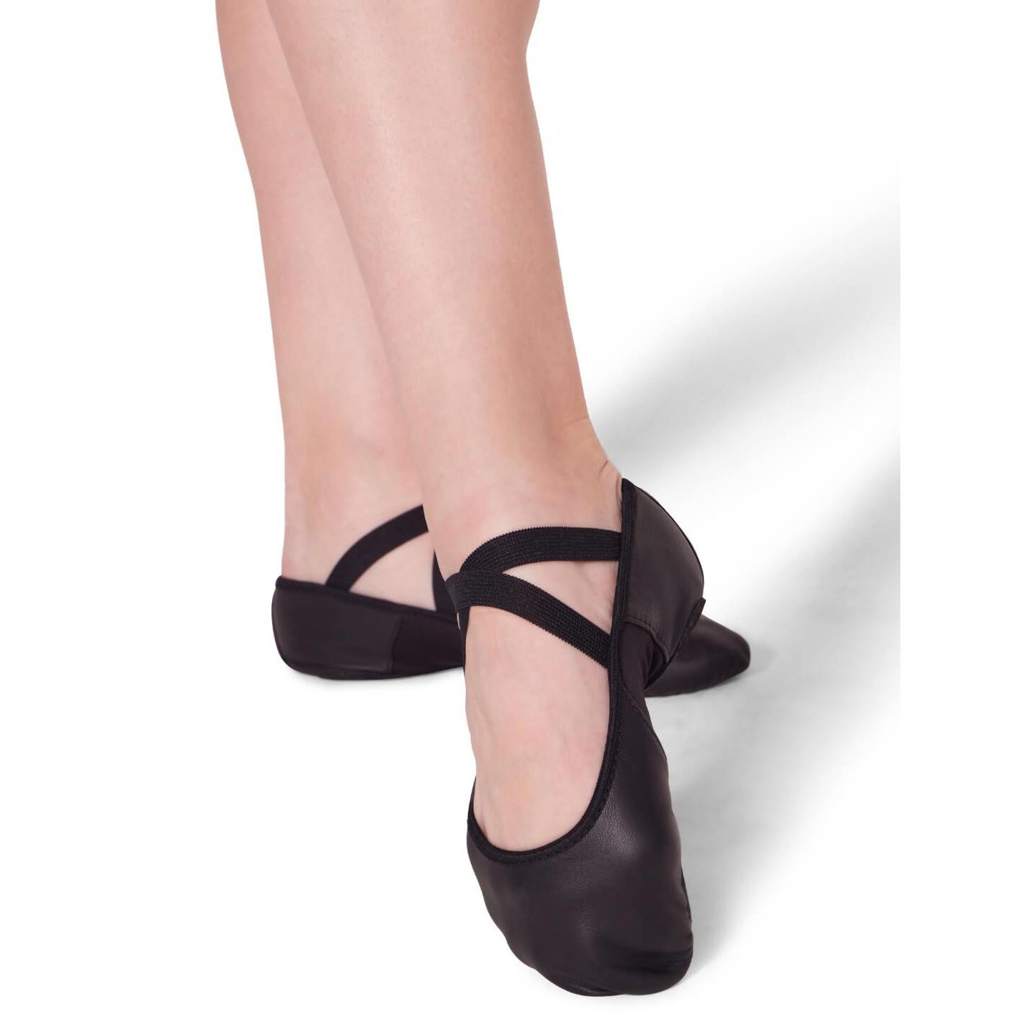 Обувь Capezio Hanami Leather Ballet Shoe, цвет: Чёрный — фото 4