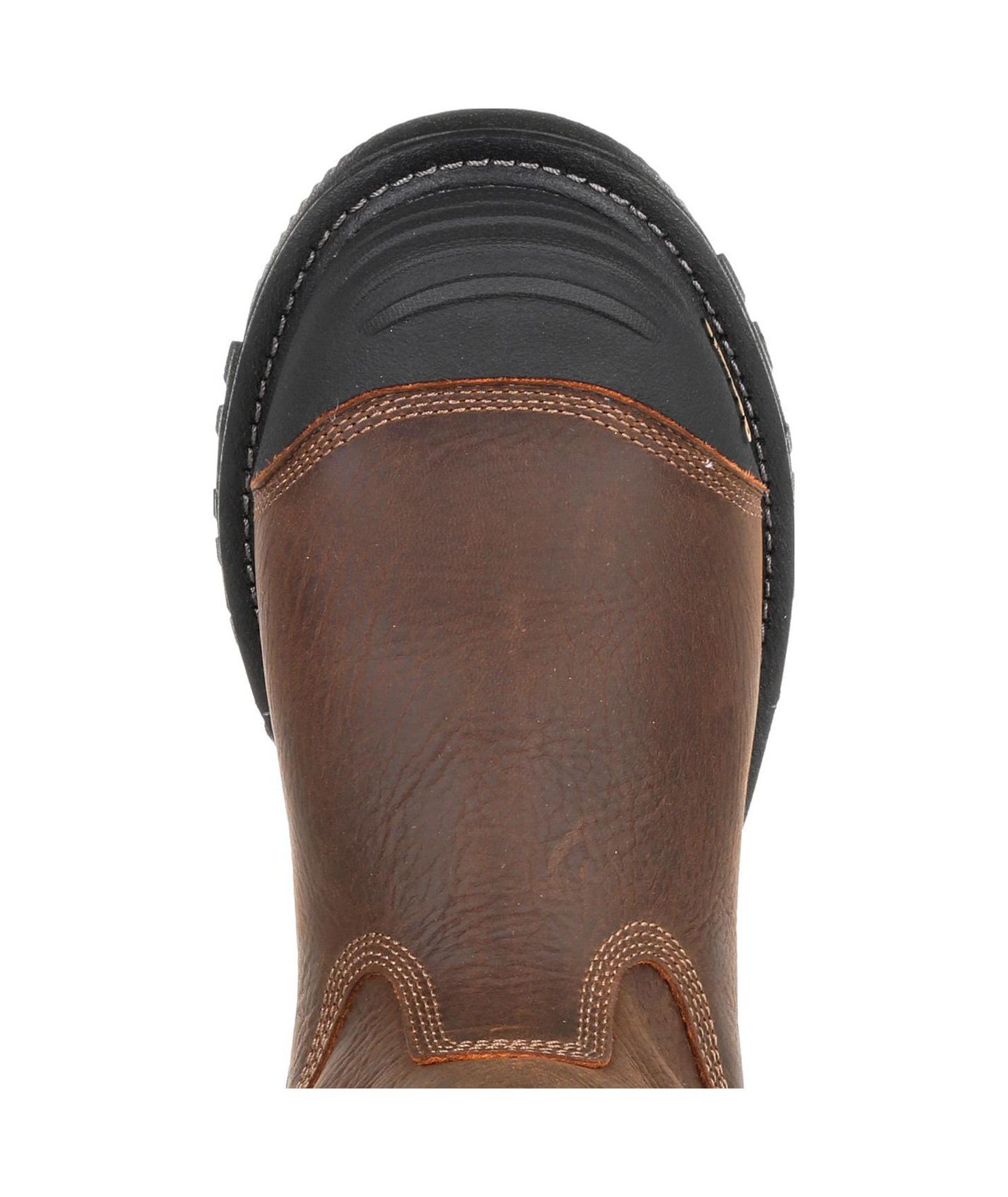 Мужские ботинки GEORGIA BOOT Rumbler Composite Toe Waterproof Pull-on Work Boot, цвет: Чёрный / Коричневый — фото 6