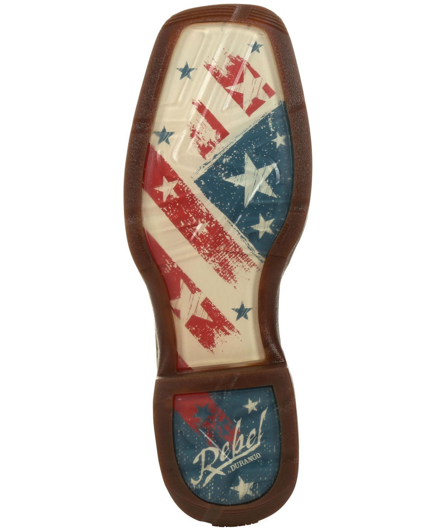 Men's Rebel by Distressed Flag Embroidery Western Boot