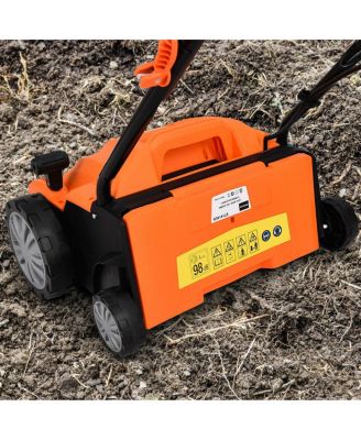 13 Inch 12 Amp Electric Scarifier with Collection Bag and Removable Blades-Orange