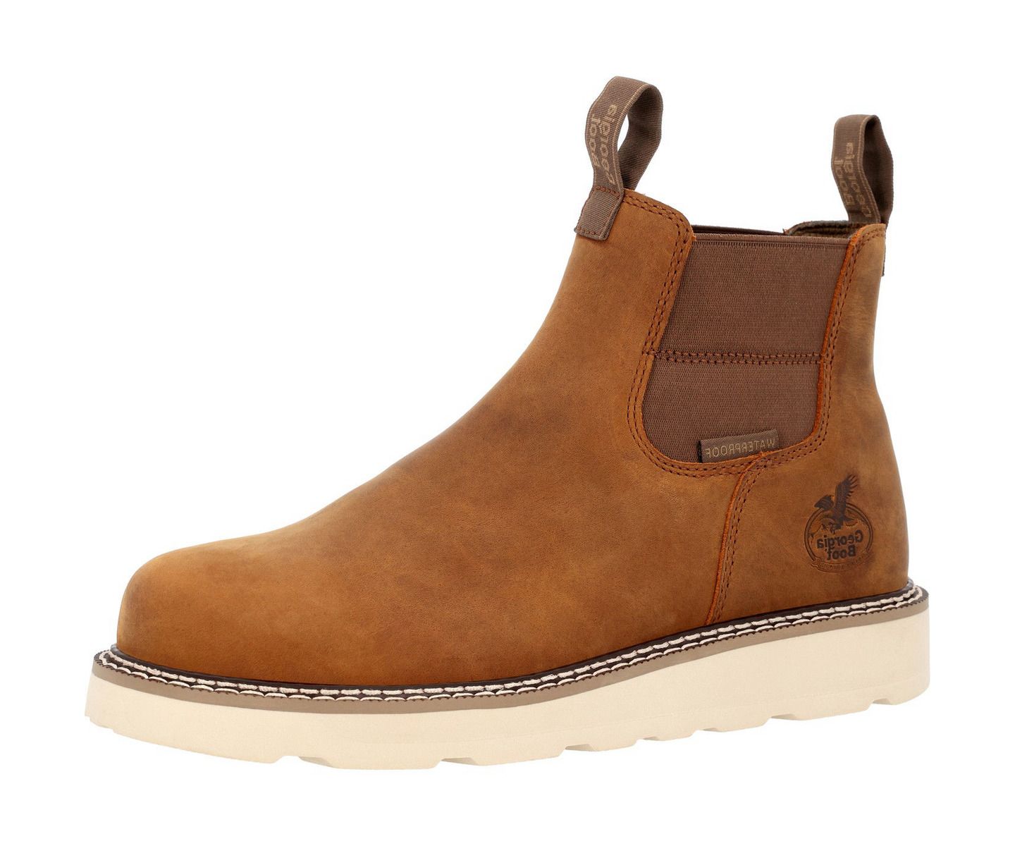 Мужские ботинки GEORGIA BOOT Core 37 Wedge Waterproof Chelsea Work Boot, цвет: Золотой — фото 7