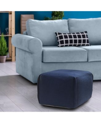 Cotton Ottoman for Comfortable Footrest and Living Room Accent