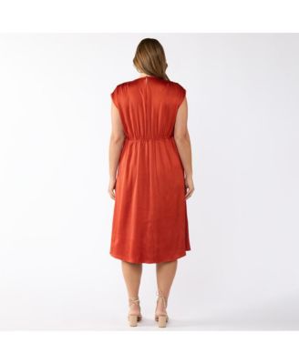 Plus Size Burning Desert Textured Dress